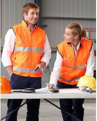 Hi-Vis Reversible Mandarin Collar Safety Vest | Men's